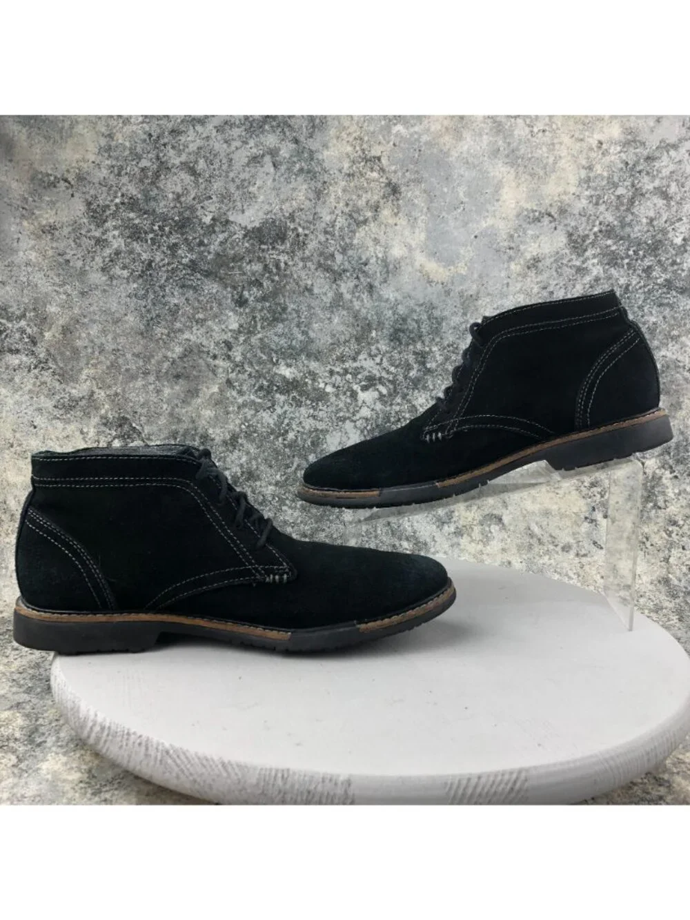 Skechers Mens Size 10.5 Mark Nason Stroud Black Leather Suede Chukka Boots 68099